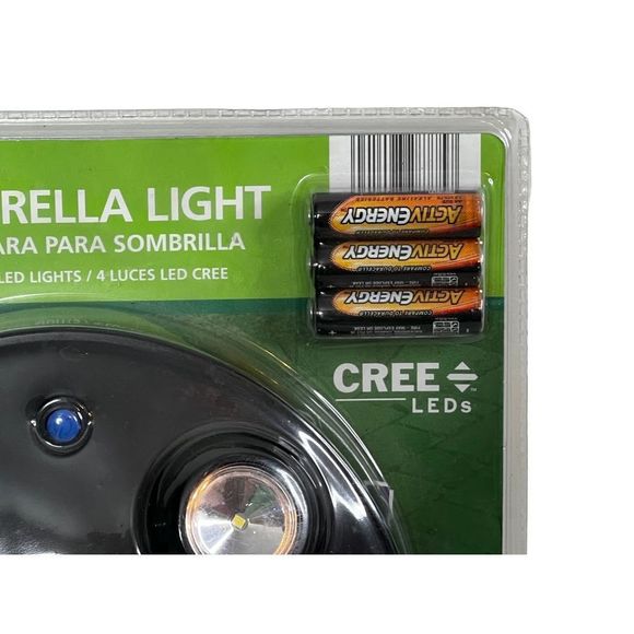 Gardenline Clamp On Umbrella Light Black 4 Led Lights - Picture 7 of 7